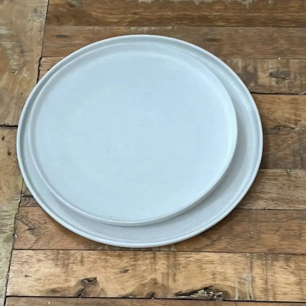 West Elm Kanto Off White Dinner Salad Plate Set Stoneware Made In Portugal Matte
